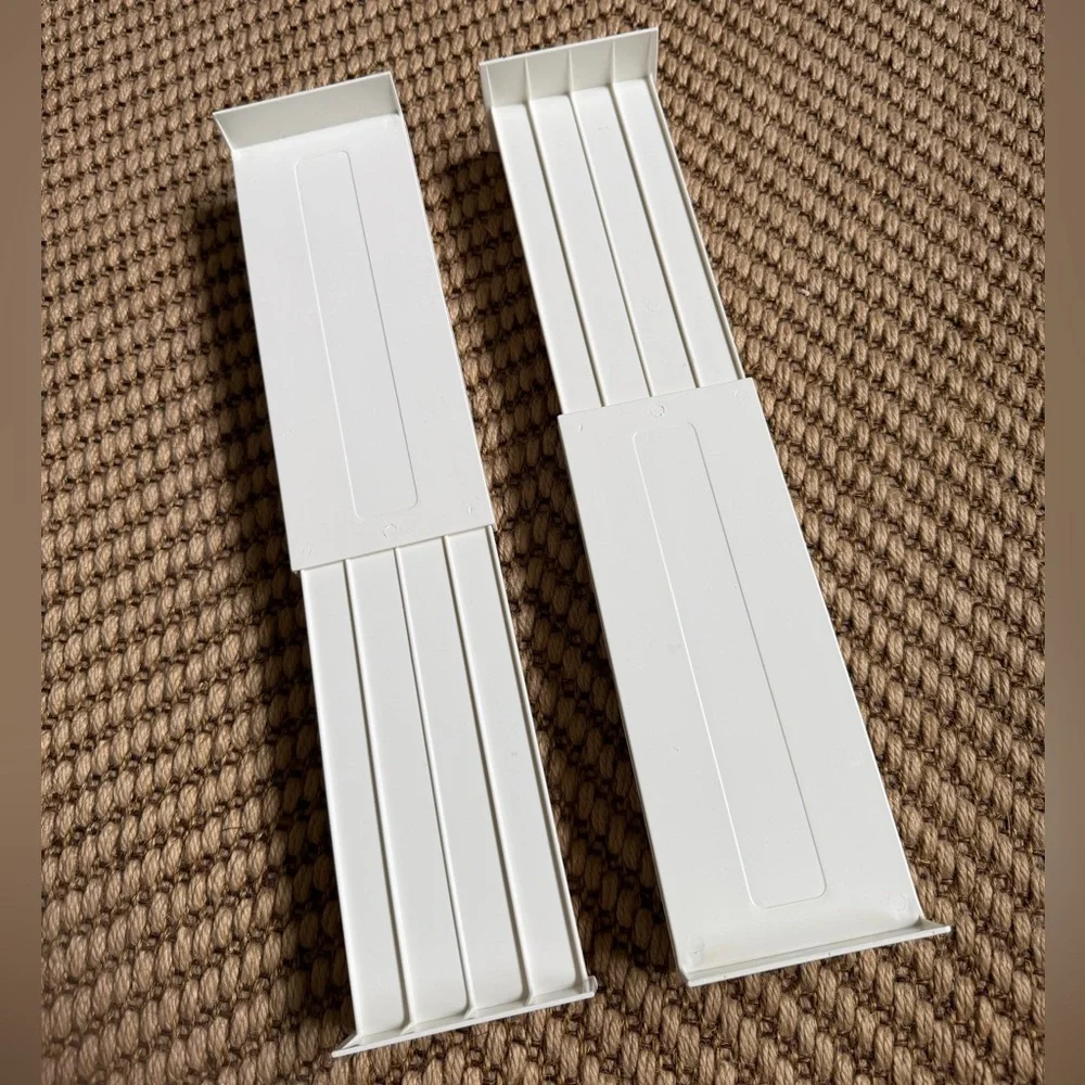 Adjustable Drawer Dividers White 14”-18” Kitchen Bathroom Organization Organize